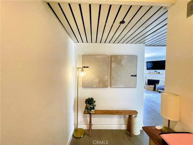 10960 Ashton Ave Unit 307, Los Angeles, CA 90024 - hallway featuring wood finished floors and baseboards