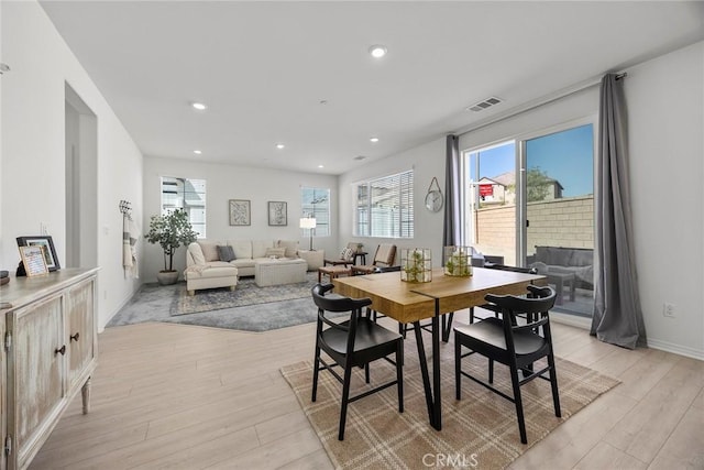 2544 Gunner Ridge Way, Rialto, CA 92377 - dining room featuring light wood-style flooring, recessed lighting, and baseboards