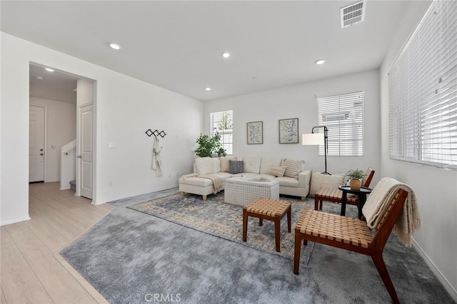 2544 Gunner Ridge Way, Rialto, CA 92377 - living room with recessed lighting, light wood-type flooring, and baseboards