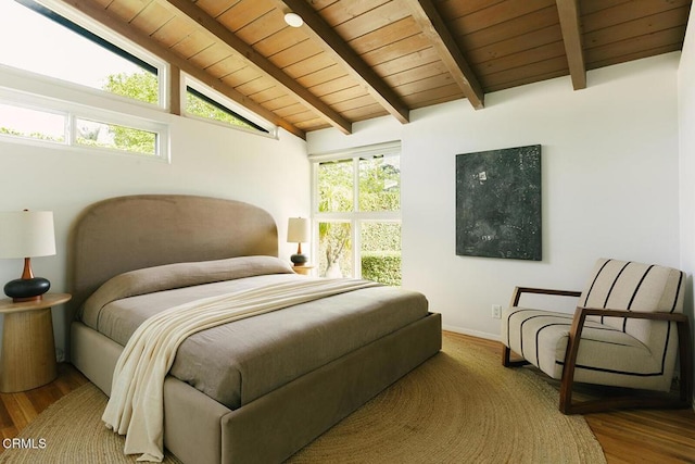 15845 Lassen St, North Hills, CA 91343 - bedroom featuring wood ceiling, wood finished floors, and baseboards