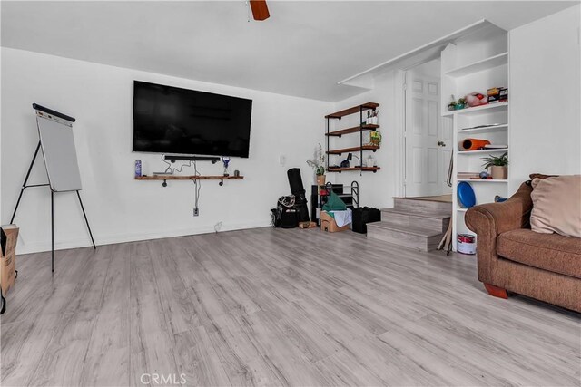 1144 Magnolia Ave, Gardena, CA 90247 - living room with wood finished floors and a ceiling fan
