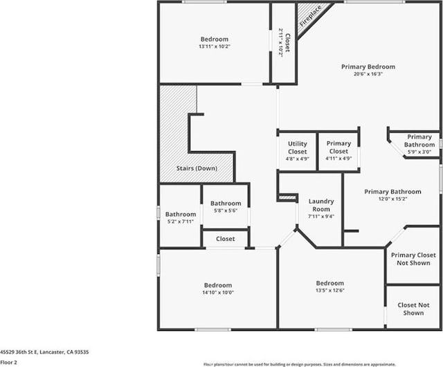 45529 36th St E, Lancaster, CA 93535 - home floor plan