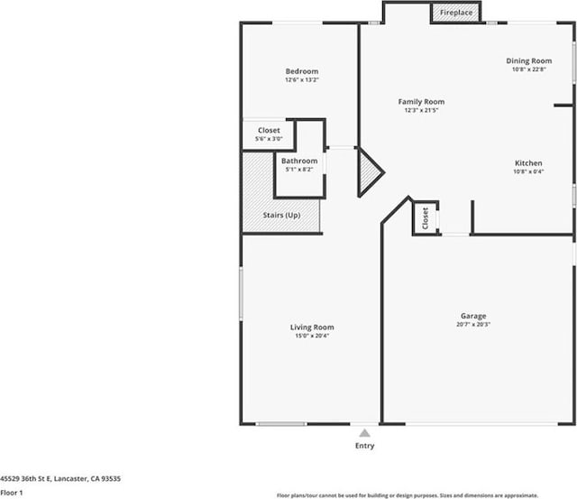 45529 36th St E, Lancaster, CA 93535 - home floor plan
