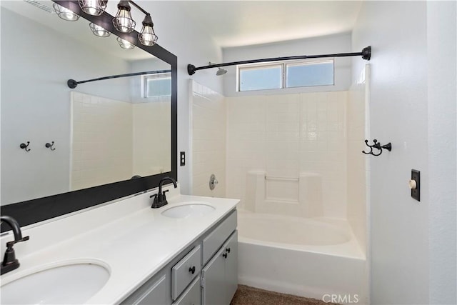 1825 Duncan Way, Corona, CA 92881 - full bathroom featuring bathtub / shower combination and double vanity