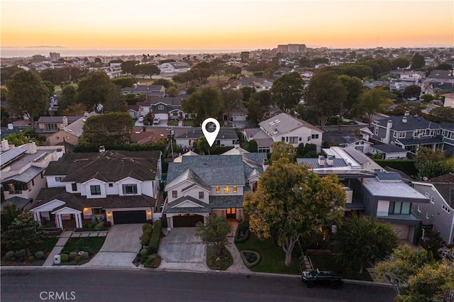 411 Snug Harbor Rd, Newport Beach, CA 92663 - aerial view at dusk of a residential view