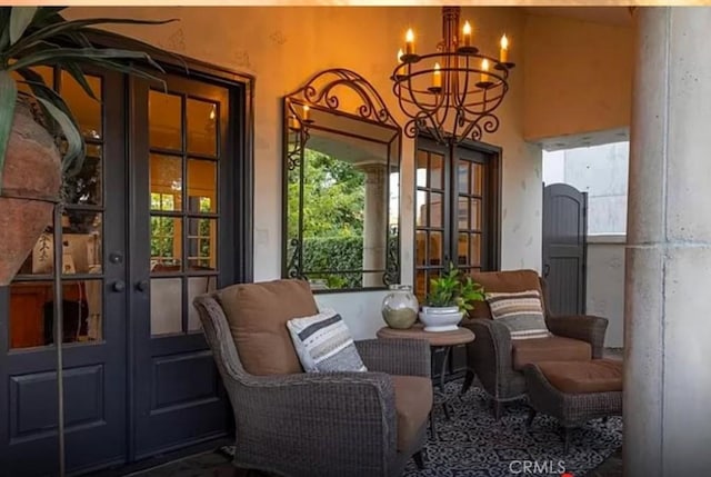 411 Snug Harbor Rd, Newport Beach, CA 92663 - covered porch with french doors