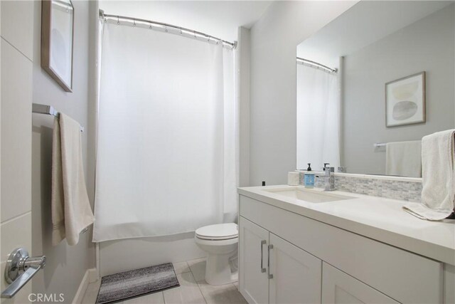 1639 Bridgewater Way, Costa Mesa, CA 92627 - full bathroom with vanity, toilet, tile patterned floors, and shower / tub combo
