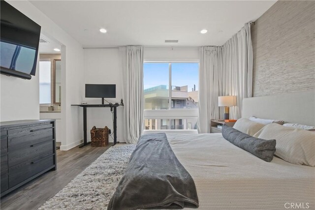1639 Bridgewater Way, Costa Mesa, CA 92627 - bedroom featuring wood finished floors, recessed lighting, and baseboards