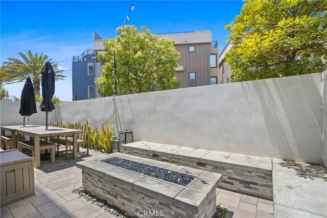 1639 Bridgewater Way, Costa Mesa, CA 92627 - view of patio / terrace with an outdoor fire pit and outdoor dining area