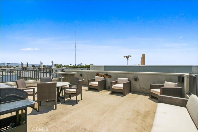 1639 Bridgewater Way, Costa Mesa, CA 92627 - view of patio / terrace with a grill, outdoor dining area, and a water view