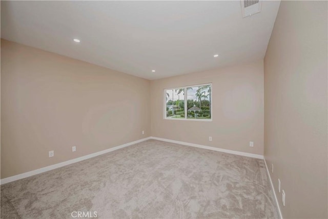 5338 S Chariton Ave, Ladera Heights, CA 90056 - carpeted spare room with baseboards and recessed lighting