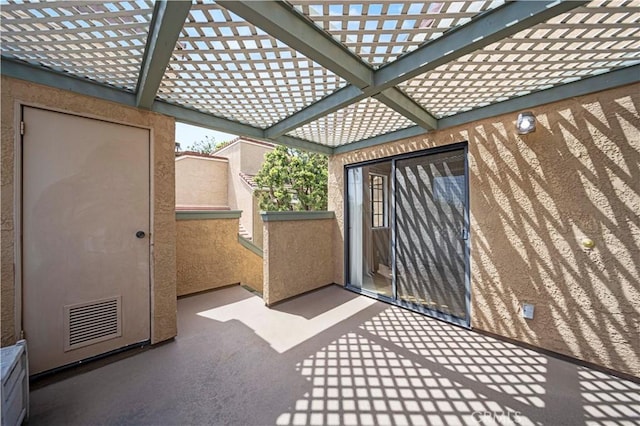 3501 W Greentree Cir Unit F, Anaheim, CA 92804 - view of patio / terrace with a pergola
