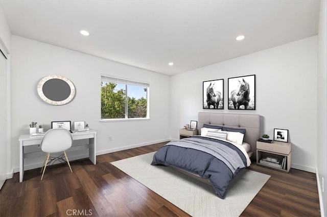 770 Libby Dr, Riverside, CA 92507 - bedroom featuring recessed lighting, dark wood-type flooring, and baseboards