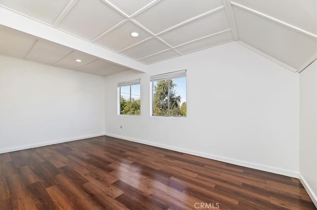 770 Libby Dr, Riverside, CA 92507 - spare room featuring dark wood-style floors, recessed lighting, and baseboards