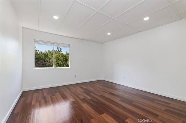 770 Libby Dr, Riverside, CA 92507 - unfurnished room with dark wood-type flooring, recessed lighting, and baseboards