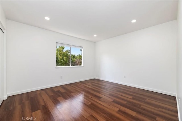 770 Libby Dr, Riverside, CA 92507 - spare room with dark wood-style flooring, recessed lighting, and baseboards