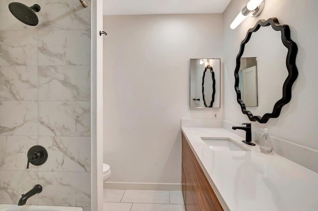 4103 Corral Canyon Rd, Bonita, CA 91902 - full bath featuring vanity, washtub / shower combination, and tile patterned flooring