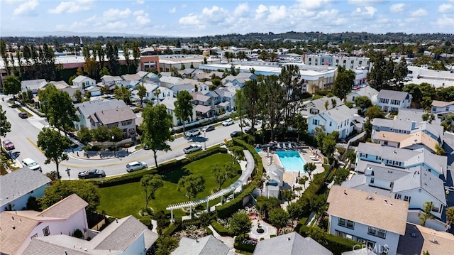 167 Iris Ln, Brea, CA 92821 - aerial view of property and surrounding area featuring a pool and nearby suburban area