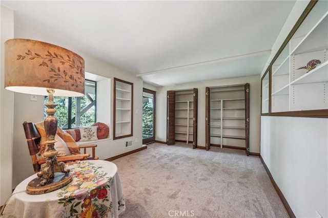 551 Raccoon Ct, Lake Arrowhead, CA 92352 - sitting room featuring carpet flooring and baseboards