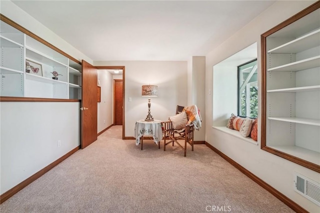 551 Raccoon Ct, Lake Arrowhead, CA 92352 - sitting room with carpet floors and baseboards