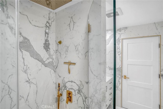 14347 Albers St Unit 207, Sherman Oaks, CA 91401 - bathroom with a marble finish shower