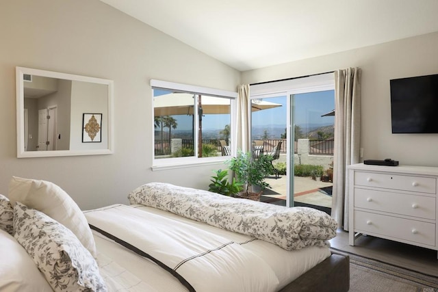 13356 Corte De Chucena, San Diego, CA 92128 - bedroom with access to outside and vaulted ceiling