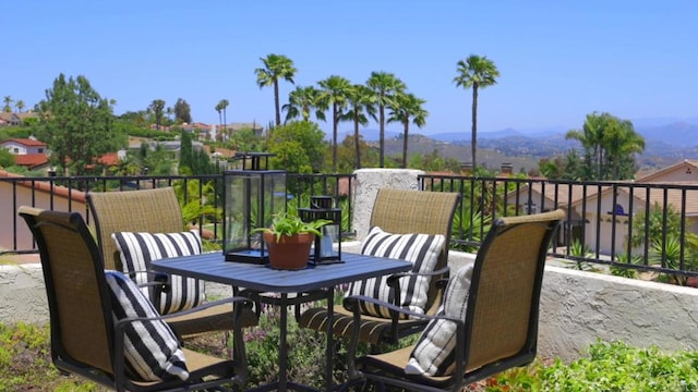 13356 Corte De Chucena, San Diego, CA 92128 - view of patio / terrace with a balcony and a mountain view