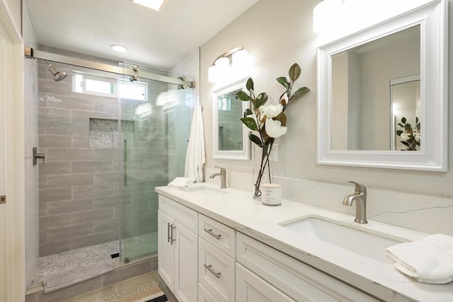 13356 Corte De Chucena, San Diego, CA 92128 - bathroom with a stall shower and double vanity