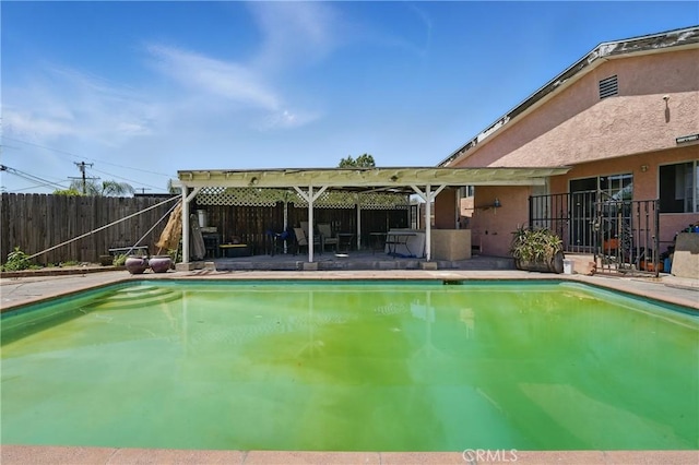 14276 Aztec St, Sylmar, CA 91342 - view of swimming pool with a fenced backyard and a patio