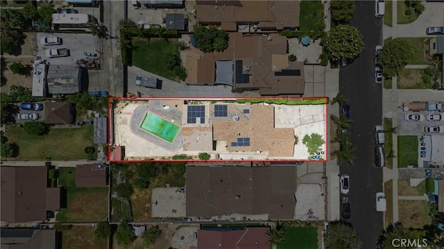 14276 Aztec St, Sylmar, CA 91342 - view of property location with property boundaries highlighted and a pool area