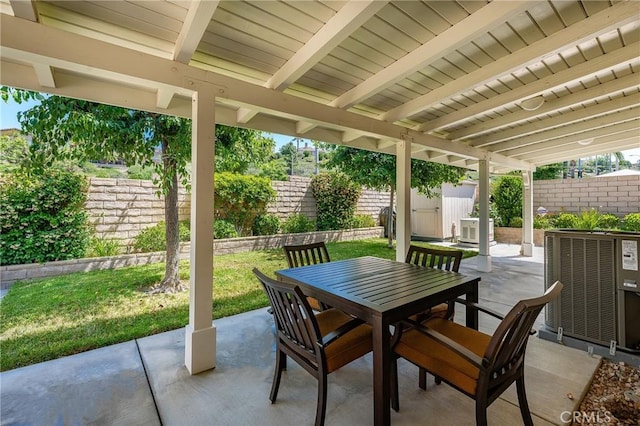 19613 Edmonds Pl, Saugus, CA 91350 - fenced backyard featuring outdoor dining area and a patio area
