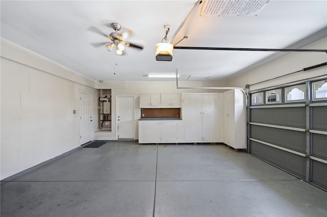 29083 Bent Tree Dr, Murrieta, CA 92563 - garage with a garage door opener and ceiling fan