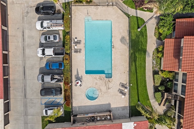 43195 Andrade Ave Unit L, Hemet, CA 92544 - aerial view of a pool area