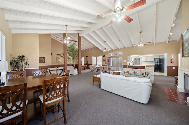 43195 Andrade Ave Unit L, Hemet, CA 92544 - carpeted living area featuring ceiling fan