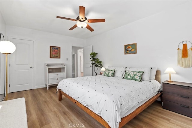 1156 W 26th St, San Pedro, CA 90731 - bedroom featuring wood finished floors and a ceiling fan