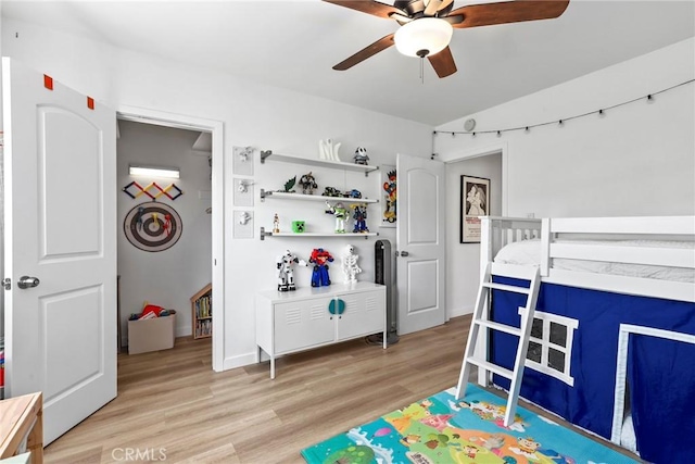 1156 W 26th St, San Pedro, CA 90731 - bedroom featuring light wood finished floors and a ceiling fan