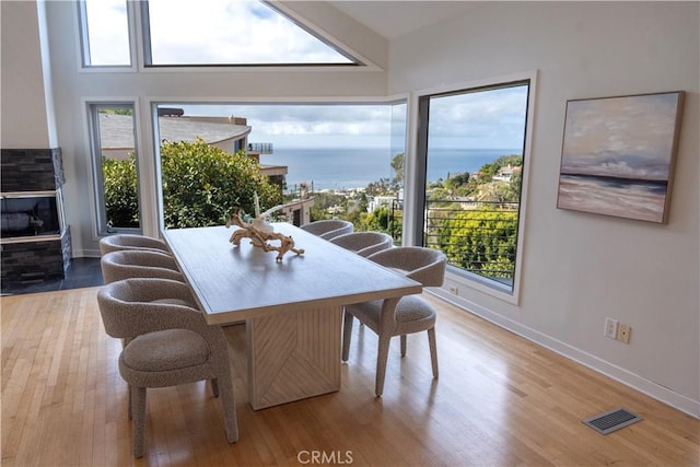 901 Summit Dr, Laguna Beach, CA 92651 - dining area featuring wood finished floors and baseboards