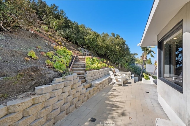 901 Summit Dr, Laguna Beach, CA 92651 - view of patio / terrace featuring stairway