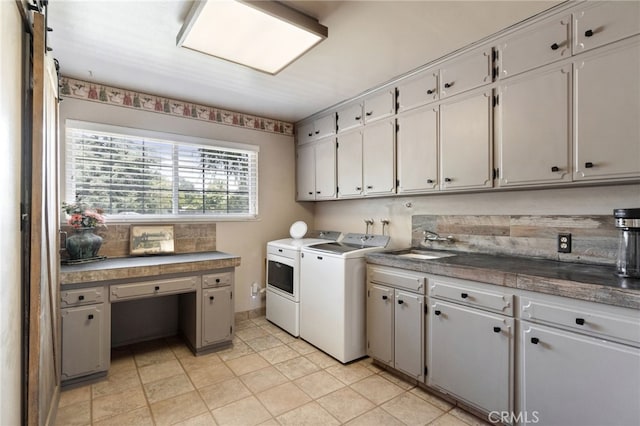 9331 E Mesa Ave, Clovis, CA 93619 - washroom featuring washing machine and clothes dryer and cabinet space