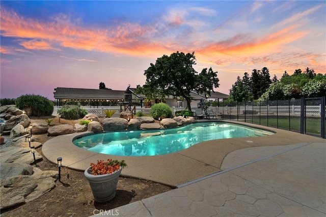 9331 E Mesa Ave, Clovis, CA 93619 - view of swimming pool featuring a patio area