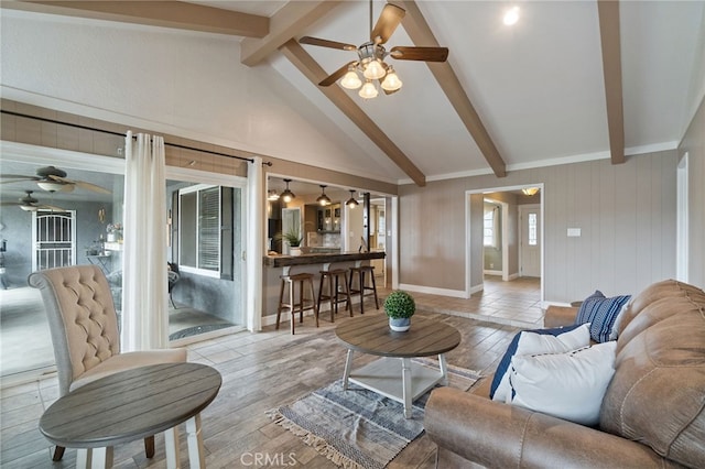 9331 E Mesa Ave, Clovis, CA 93619 - living area with a ceiling fan and hardwood / wood-style floors