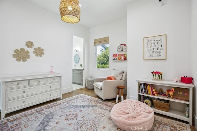 1926 Ruhland Ave Unit B, Redondo Beach, CA 90278 - living area featuring wood finished floors and baseboards