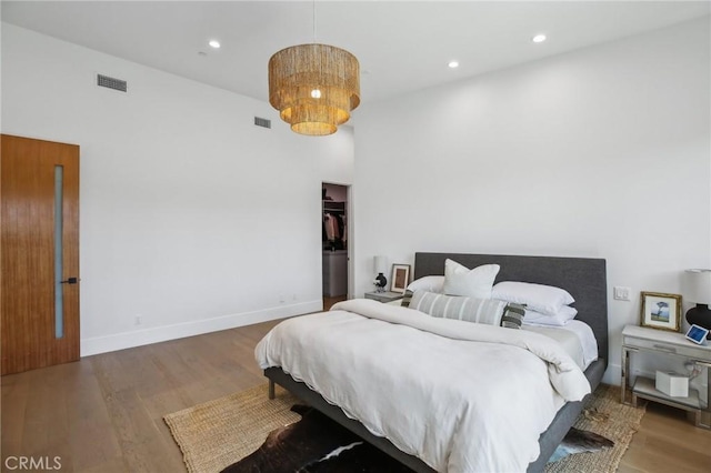 1926 Ruhland Ave Unit B, Redondo Beach, CA 90278 - bedroom with wood finished floors, recessed lighting, and baseboards