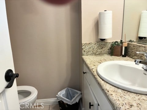 2249 Montrose Ave Unit 7, Montrose, CA 91020 - bathroom with toilet, vanity, and tile patterned flooring