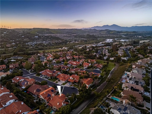 31291 Via Fajita, San Juan Capistrano, CA 92675 - aerial view at dusk of a mountain view and a residential view