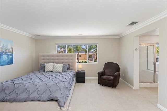 26273 Palm Tree Ln, Murrieta, CA 92563 - bedroom featuring ornamental molding, baseboards, and carpet