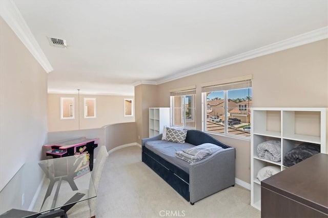 26273 Palm Tree Ln, Murrieta, CA 92563 - bedroom featuring ornamental molding, carpet, and baseboards