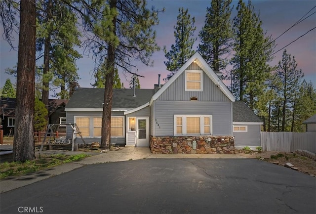 681 Chipmunk Ln, Big Bear Lake, CA 92315 - view of front of house with board and batten siding
