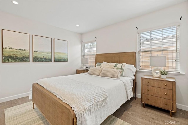 5834 Satsuma Ave, North Hollywood, CA 91601 - bedroom featuring baseboards, light wood-type flooring, and recessed lighting