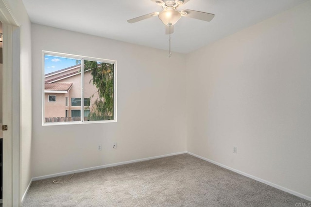 513 Shadow Tree Dr, Oceanside, CA 92058 - carpeted spare room featuring baseboards and ceiling fan